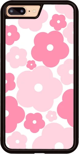 Miniatura 88 de Funda para iPhone 8 Plus y iPhone 7 Plus, linda funda Kawaii azul hibisco hawaiano floral estética floral para niñas preppy mujeres