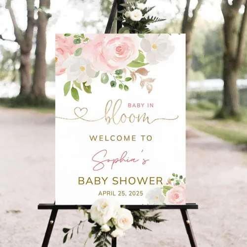 Miniatura 10 de Letrero de bienvenida personalizado para baby shower, 12 x 18, 24 x 18, 24 x 18, 24 x 36 pulgadas