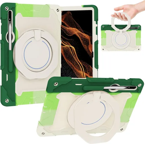Miniatura 25 de Dteck Funda inteligente de cuero para Samsung Galaxy Tab S8 Ultra de 14.6 pulgadas 2022, azul con bolsillo frontal, soporte de múltiples ángulos