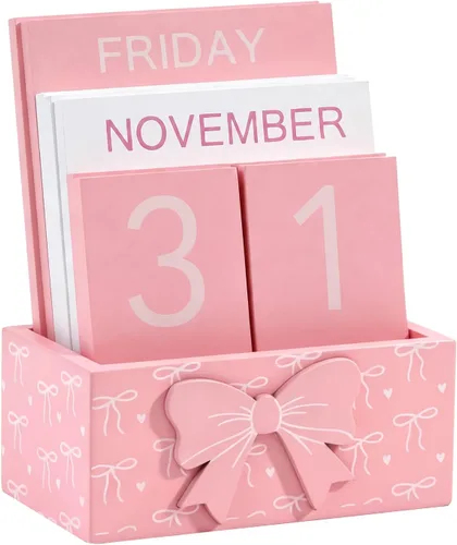 Miniatura 12 de Calendario de bloques para escritorio, bloques de visualización de fecha de mes de madera para profesores, estudiantes, aula, decoración rústica