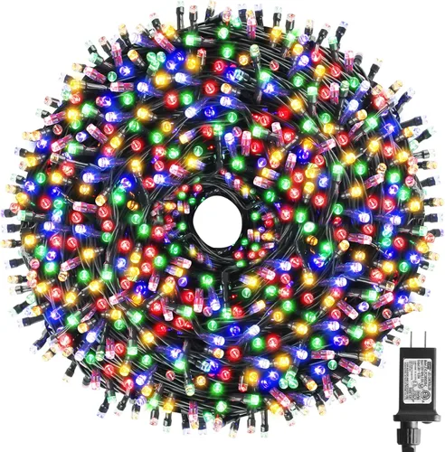 Miniatura 20 de XTF2015 Luces de Navidad LED de 105 pies con 300 LED, Enchufe de Extremo a Extremo, 8 Modos, Luces de Navidad Certificadas UL para Exteriores e
