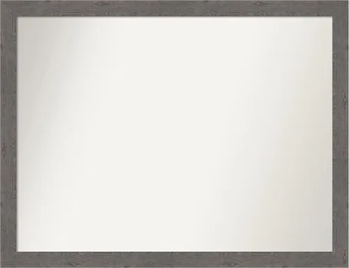 Miniatura 43 de Amanti Art Espejo de baño gris para sobre el fregadero, 31 x 48 pulgadas, espejo de tocador rectangular estrecho de color gris, marco de madera