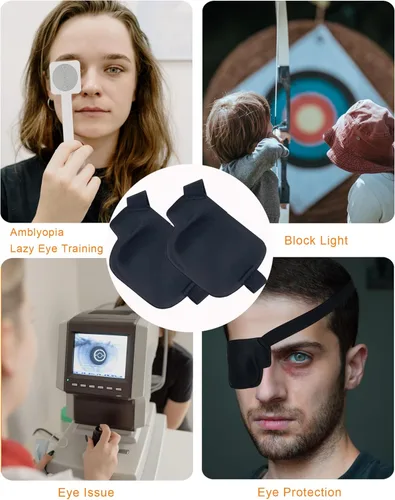 Miniatura 3 de Parche para los ojos, 2 parches médicos para los ojos para adultos y niños, parches 3D para ojos perezosos para el ojo izquierdo (izquierdo)