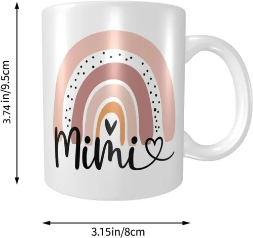 Miniatura 2 de Divertida taza de café para tía, regalo de cumpleaños/Navidad de sobrino/sobrino, taza de cerámica de arte arcoíris para tía, regalo lindo y único