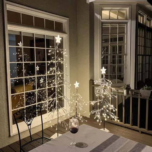 Miniatura 7 de Lightshare Árbol de abeto nevado de 13 pies, 328 luces LED, para uso en interiores y exteriores, blanco cálido, para el hogar, festival, fiesta