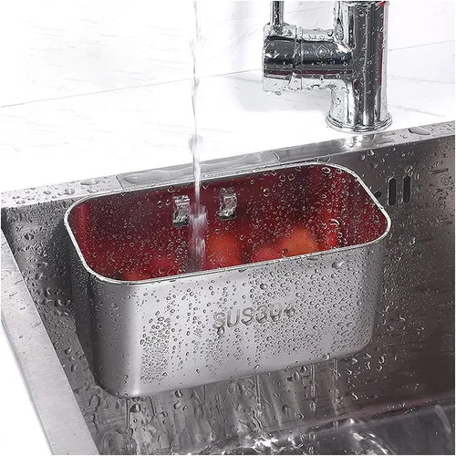 Colador de fregadero de acero inoxidable para cocina, colador de alimentos para fregadero, cesta para filtro, residuos de cocina y lavado, verduras