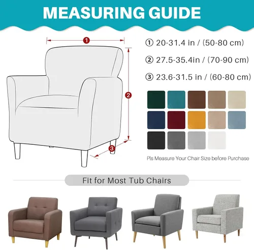 Miniatura 6 de MIFXIN Funda elástica para sillón de banquete, de terciopelo, 1 pieza, de elastano, elástico, protector de muebles, para sofá de 1 plaza con brazos