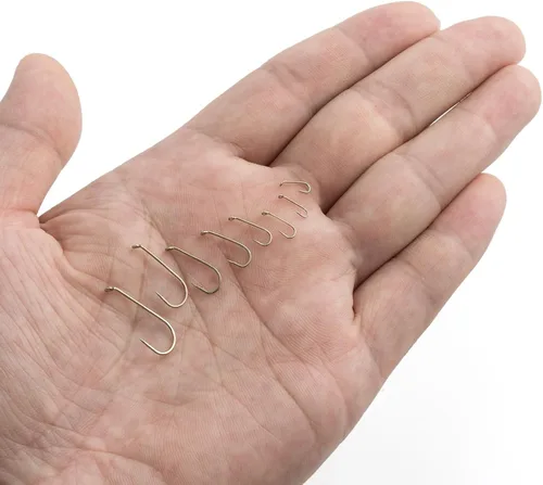Miniatura 6 de Dr.Fish Paquete de 100 ganchos secos para moscas de acero de alto carbono, níquel negro, accesorios para atar moscas, trucha, salmón, anzuelos