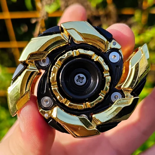 Miniatura 3 de T-Conceal EDC Fidget Sliders Open Armor Spinning Top, juguetes de dedo para aliviar el estrés para adultos, metal magnético (Oro Negro)