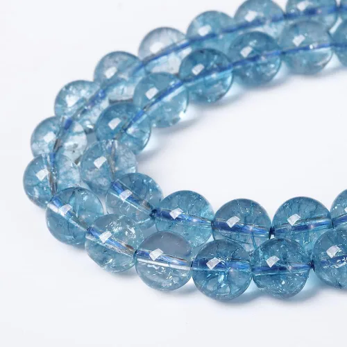 Miniatura 24 de 45 cuentas de turquesa de 0.315 pulgadas con concha de howlita azul perla y turquesa cuentas de piedra para hacer joyas, pulseras, collares, aretes