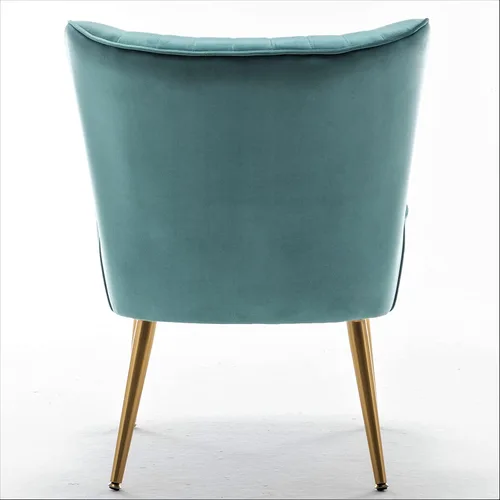 Miniatura 9 de Container Furniture Direct Silla moderna de terciopelo para sala de estar, dormitorio o entrada, diseño elegante y cómodo sin brazos con patas