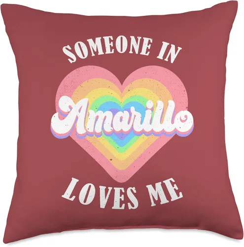 Miniatura 4 de Someone In Amarillo Loves Me City Heart Throw Pillow