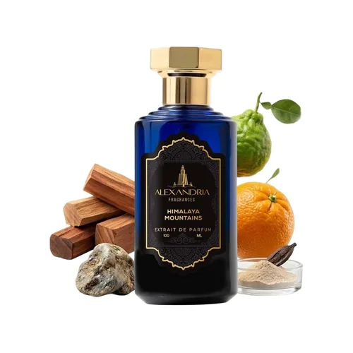 Alexandria Fragrances Himalaya Mountains Perfume – Eau de Parfum unisex prémium con cítricos, sándalo y ámbar gris – Fragancia con almizcle, cedro y