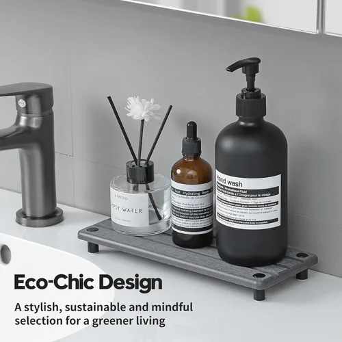 Miniatura 4 de Organizador de Fregadero de Cocina, Bandeja de Piedra Absorbente de Agua para Fregadero, Bandeja de Encimera de Baño de Diatomita, Protector
