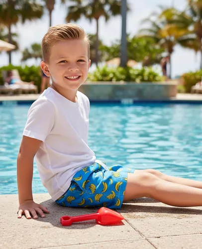 Miniatura 2 de Cozople 7-16T - Traje de baño para adolescentes y niños, secado rápido, UPF 50+, traje de baño para niños grandes, playa, natación, pantalones cortos
