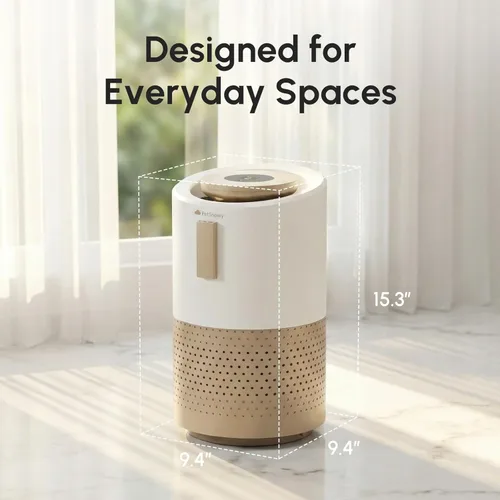 Miniatura 7 de Purificador de aire para mascotas para gatos y perros, purificador de aire HEPA H13 con filtración TiO2 para pelo de mascotas, olor y caspa de caja