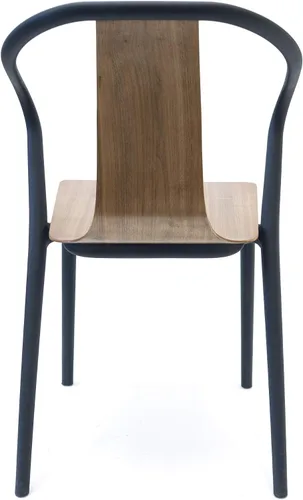 Miniatura 3 de Silla moderna de silla WM-300-Midcent-WL para café, de mediados de siglo, en nogal