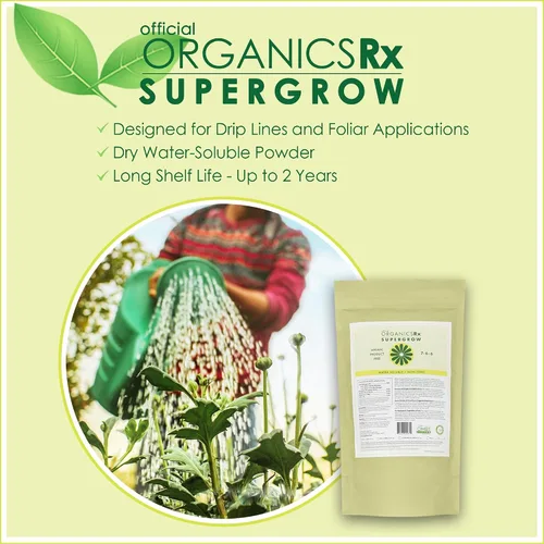 Miniatura 3 de Official OrganicsRx Supergrow 7-6-6 - Fertilizante en polvo para jardín, 1.25 libras, alimento vegetal soluble en agua para plantas más grandes
