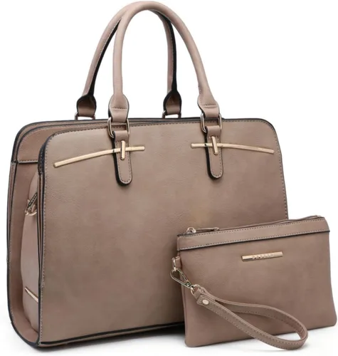 Miniatura 10 de Dasein - Juego de bolso y monedero para mujer, set de 2 piezas con 3 compartimentos, bolso con asa superior y correa para el hombro