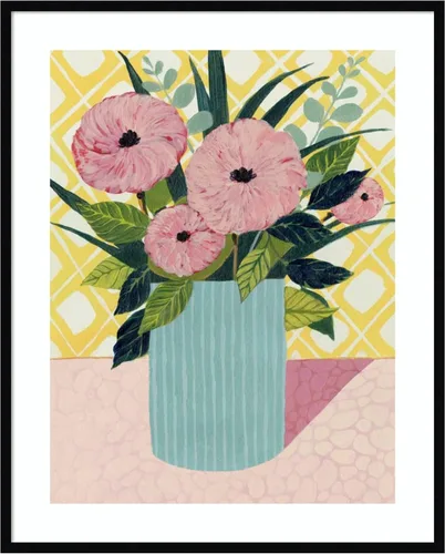 Miniatura 16 de Amanti Art Framed Wall Art Print 44x36 Retro Bouquet I by Grace Popp, Flowers Wall Art, Modern Contemporary Decor, X-Large Poster Painting Artwork