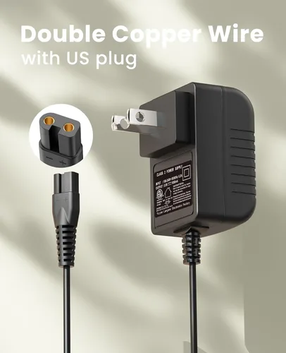 Miniatura 4 de oneisall Cable de carga de repuesto para cortapelos de bajo ruido para 26225202-003DE/P2/X3/ X2/C61/N6/A11/K52NTS/X2N5