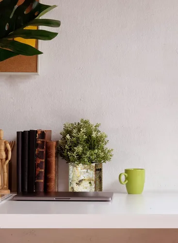 Miniatura 3 de Serene Spaces Living Jarrón grande de corteza de abedul blanco con interior de vidrio, centro de mesa decorativo, pieza de acento rústica, ideal
