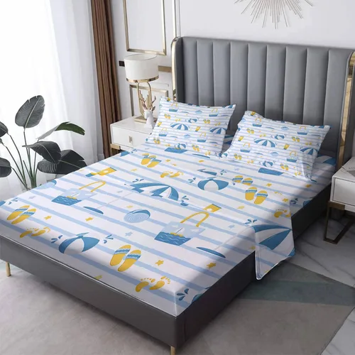 Miniatura 9 de NOGAWA Anchor Sheets - Juego de sábanas y fundas de almohada de tamaño individual, color blanco náutico, sábanas y fundas de almohada estampadas