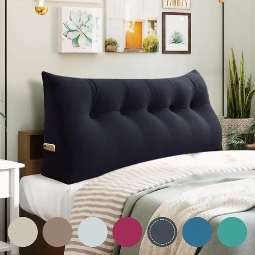 Miniatura 45 de Almohada de Cuña Engrosada de 10 libras para Cabecero Posicionador Corporal Almohada de Cuña para Cama Soporte de Respaldo Almohada Triangular