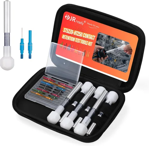 JRready ST5239-HT250 Kit de herramientas de inspección de conector, herramientas de dinamómetro de retención de contacto portátil y herramientas de