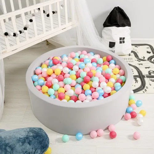 Miniatura 5 de GOGOSO Pelotas para niños pequeños, bolas de plástico para corralito de pelota, piscina, juego de bebé, pastel, sin BPA, no tóxico, juego pastel, a M