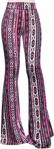 Miniatura 10 de ShopMyTrend - Pantalones de yoga largos con piernas anchas y acampanadas estilo palazzo, con cintura alta, para mujer
