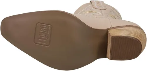 Miniatura 5 de Dingo - Botas con bordados florales de prímula para mujer, de punta triangular, tacón bajo de 1-2 pulgadas, color negro