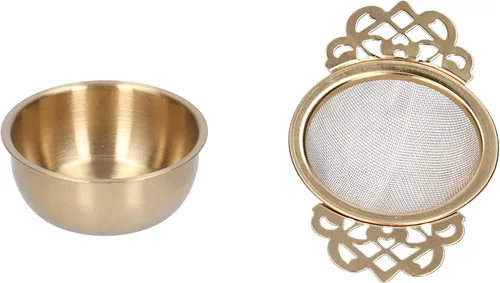 Colador de té de acero inoxidable, filtros de malla fina más empinados con asas dobles, colgar en teteras, tazas, tazas para remojar té y café de
