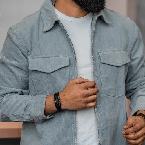 Miniatura 4 de SERASAR Pulsera de alta calidad orgullosa para hombres en cuero negro auténtico, cierre magnético de acero inoxidable en negro, plata y oro, caja