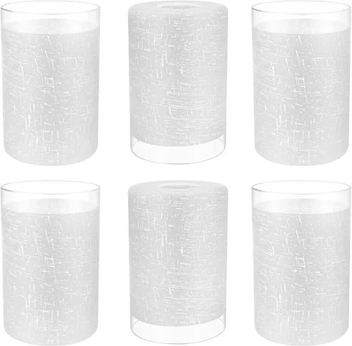 Miniatura 9 de Canomo Pantallas de vidrio martillado de 6 x 4 pulgadas, pantallas de repuesto para lámpara colgante con orificio de ajuste de 1.625 pulgadas