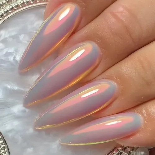 Miniatura 6 de Polvo de uñas cromado de unicornio, perla de neón, iridiscente, efecto de espejo metálico, arco iris, sirena, purpurina, kit de polvo de pigmento