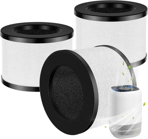 Miniatura 10 de Paquete de 2 filtros de repuesto TZ-K1 compatibles con purificador de aire FreAire, VOOPNU DH-JH12, purificador ToLife y MK01 MK06, filtros