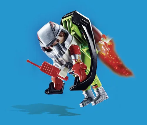 Miniatura 5 de Playmobil Stuntman del espectáculo de acrobacias aéreo con Jetpack