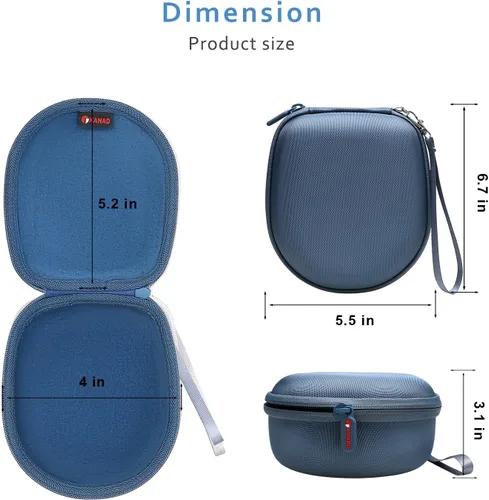 Miniatura 4 de Funda de auriculares para niños compatible con Elecder i37 / Noot K11 / iClever BTH12 / HS19 / BTH26 / JoySpark-T5 / Candy Bila BH03 / Azul