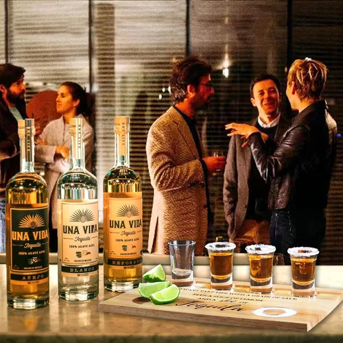 Miniatura 7 de Tabla de chupito de tequila, bandeja para servir vasos con borde de sal, divertido soporte para vasos de chupito, regalos de tequila