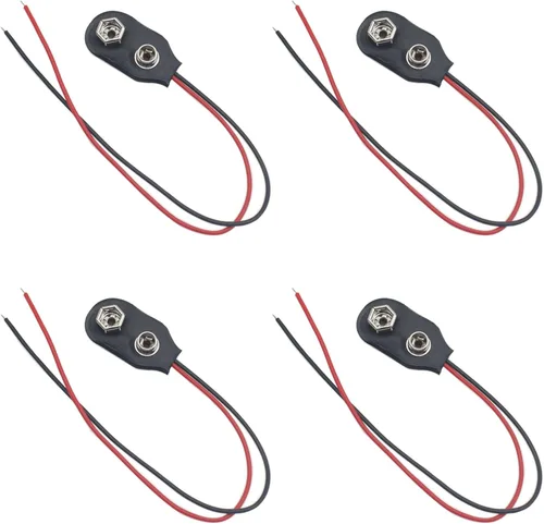 Miniatura 6 de 4 unids 9V Batería Snap a PH 2.0 Cable T Tipo 9V Clip de batería Conector con 5.9 in Cable de plomo