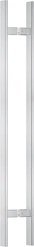 Miniatura 13 de Ranbo Manija de puerta rectangular en forma de H de 12 pulgadas, espalda con espalda, 7.874 in (7-7/8 pulgadas) CTC, acero inoxidable 304 de 0.047