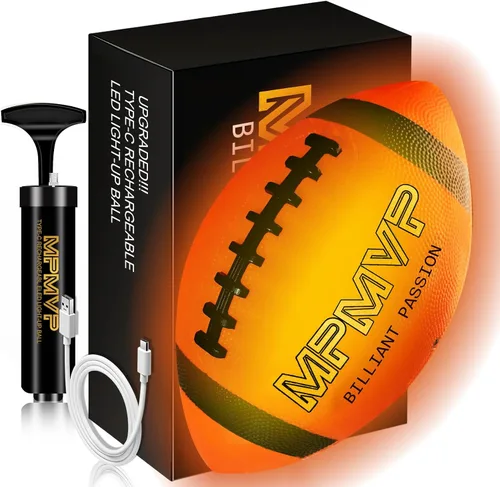 Miniatura 8 de Balón de fútbol que brilla en la oscuridad, balón de fútbol LED de tamaño 6, recargable por USB, genial juguete deportivo para exteriores