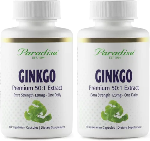 Miniatura 3 de Paradise Herbs Extracto de Ginkgo Biloba, vegano, sin OMG, sin gluten, 60 cápsulas vegetarianas