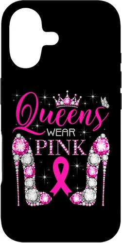 Miniatura 32 de iPhone 12 Pro Max Queens Wear Rosa Concientización del Cáncer de Mama Estuche con Cinta Rosa