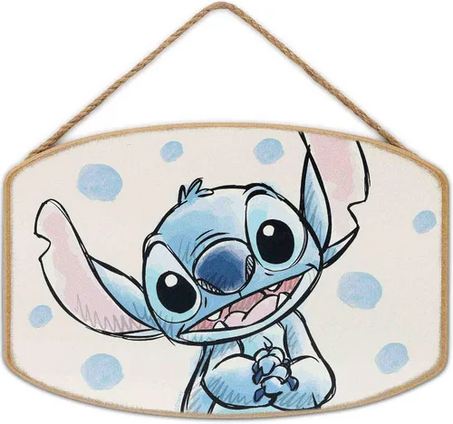 Miniatura 16 de Disney Lilo and Stitch Arte de Pared - Take It Easy Decoración de Pared de Madera Colgante para Dormitorio de Niños, Sala de Juegos o Sala de Cine