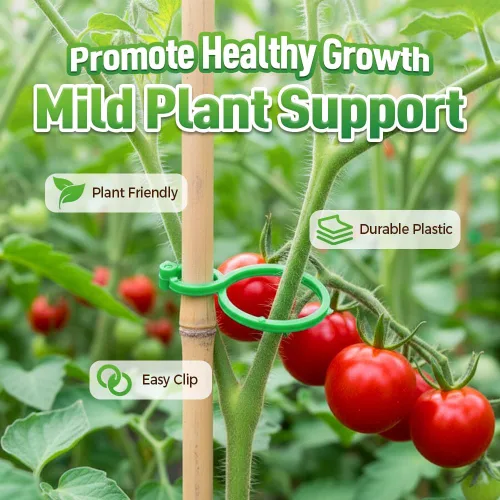 Miniatura 2 de Clips de soporte para plantas, clip de plástico seguro para plantas, clips de enrejado para tomate, uva, vid, verduras, clip de fijación de plantas