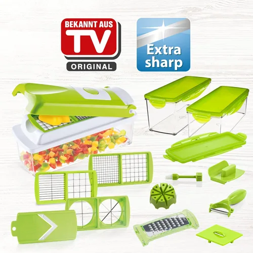 Miniatura 2 de Genius Nicer Dicer Plus 18 piezas Kiwi Cortador multiusos Cortador de frutas y verduras