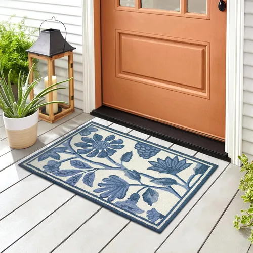 Miniatura 89 de Liora Manne CAPR5163633 - Alfombra costera para interiores y exteriores, color azul marino, 2 pies x 5 pies Cuerdas Navy