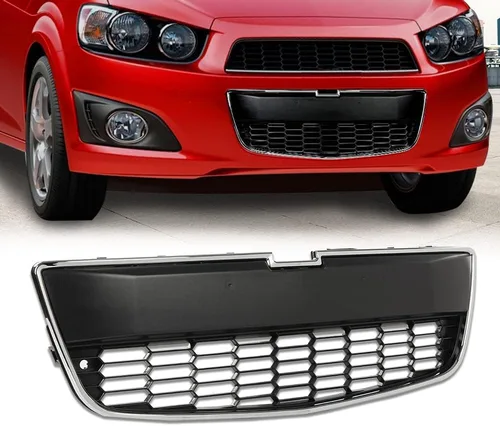 Miniatura 13 de PIT66 Rejilla de parachoques delantera inferior, compatible con Chevy Cruze 2016-2018, rejilla de repuesto de malla de nido de abeja de ABS